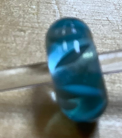 Troll Unique Bead in Diagonal Shades of Blue
