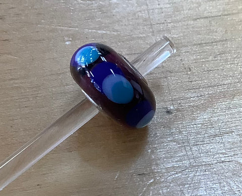 Unique Trollbead purple, blue and baby blue