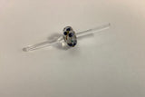 Unique Trollbeads blue and white flowers