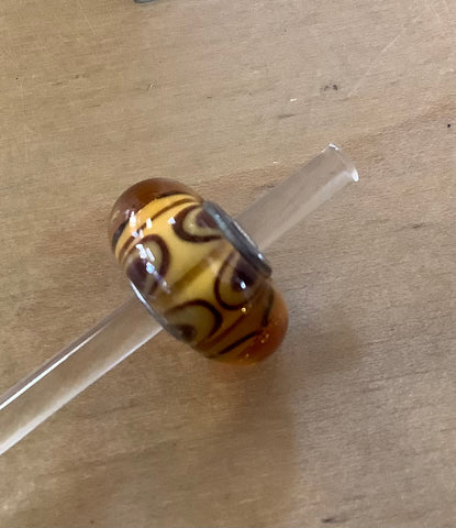 Unique Trollbeads Brown/Yellow and Black