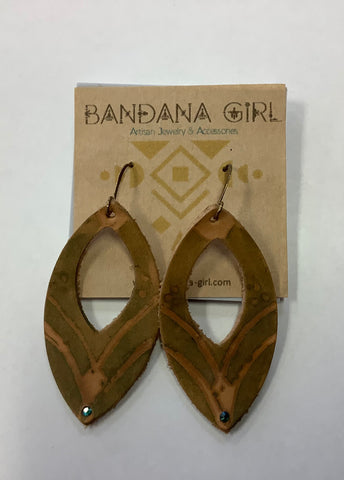 #832 bandana girl earrings