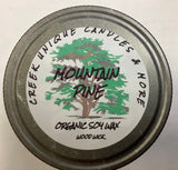 Mountain Pine Organic Wood Wick Soy  Candle by Creek Unique Candles & More