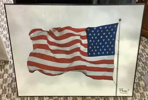 American Flag Framed Photo by Robert
