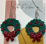 Christmas Wreath Earrings by Barbie