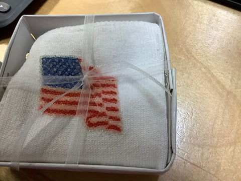 Beaded American Flag Sock (Krys)