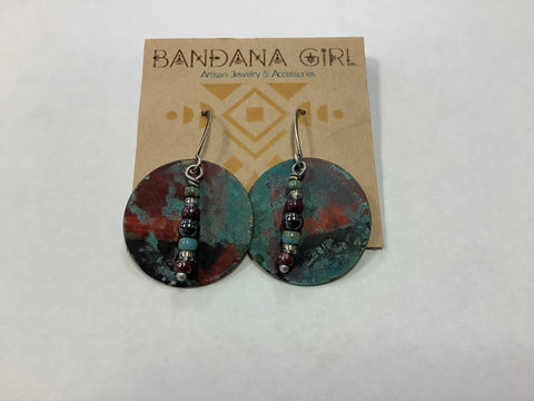 #791 bandana girl earrings