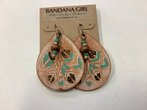 #799 bandana girl earrings