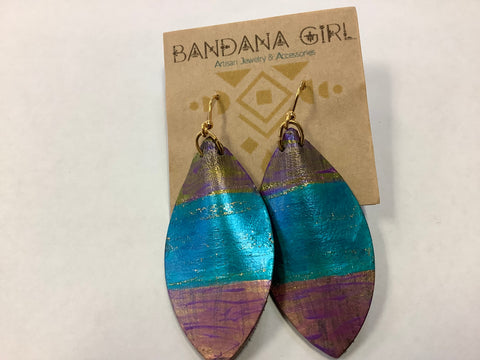 #839 bandana girl earrings