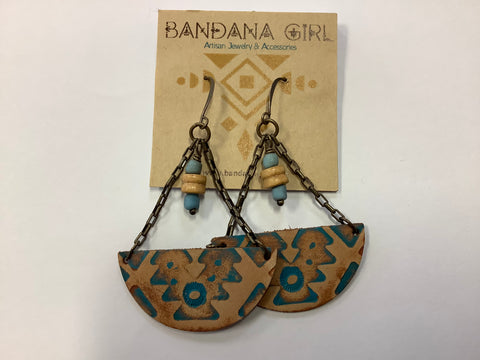 #582 bandana girl earrings