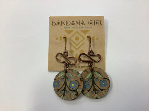 #878 bandana girl earrings