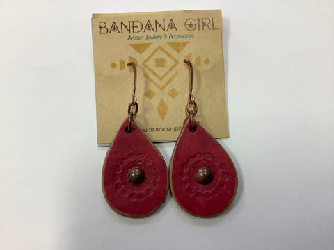 #630 bandana girl earrings