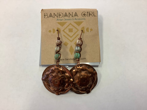 #835 bandana girl earrings