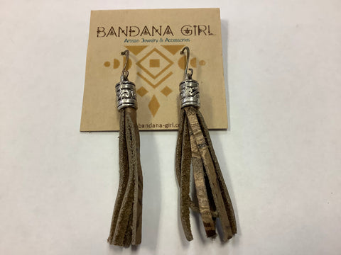 #612 bandana girl earrings