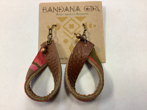 #891 bandana girl earrings