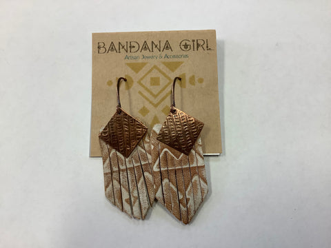 #816 bandana girl earrings