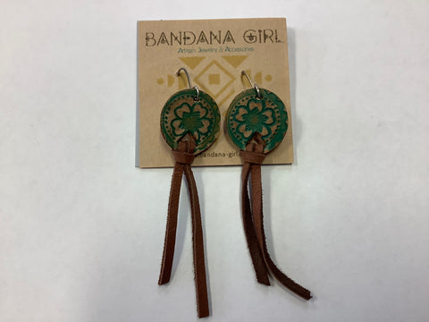 #822 bandana girl earrings