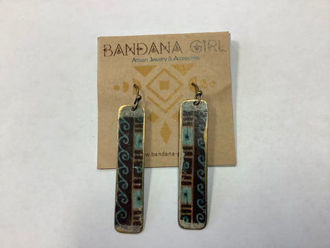 #790 bandana girl earrings