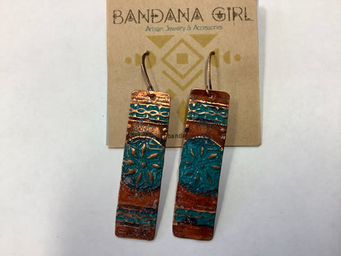 #810 bandana girl earrings