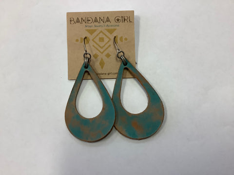 #814 bandana girl earrings
