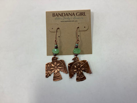 #807 bandana girl earrings