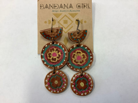 #833 bandana girl earrings