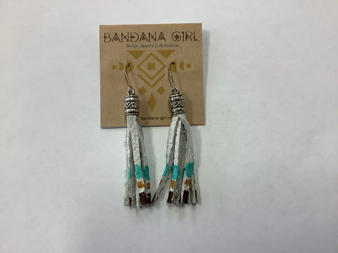 #817 bandana girl earrings
