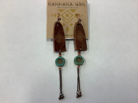#815 bandana girl earrings