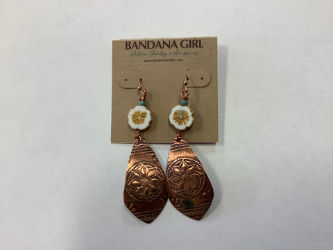 #801 bandana girl earrings