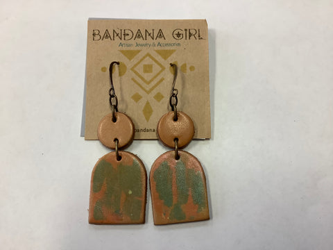 #811 bandana girl earrings