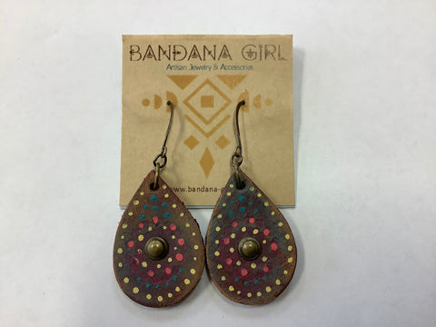 #631 bandana girl earrings