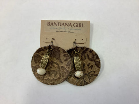 #474 bandana girl earrings