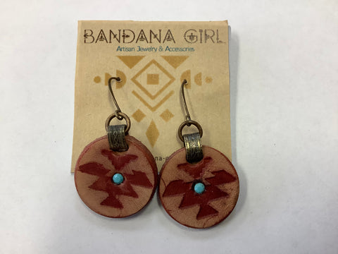 #577 bandana girl earrings