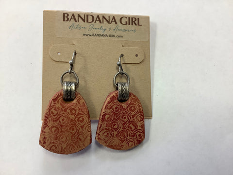 #548 bandana girl earrings