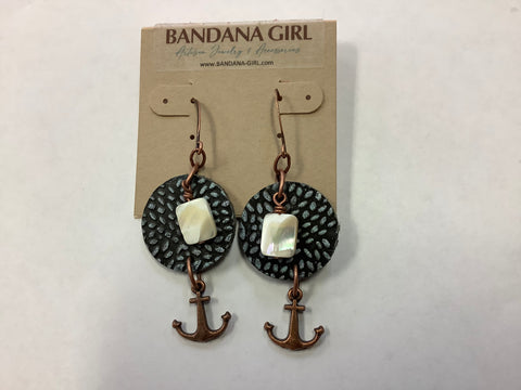 #170 bandana girl earrings