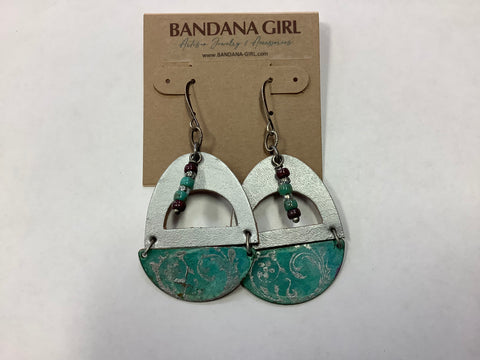 #806 bandana girl earrings