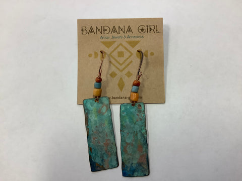 #837 bandana girl earrings
