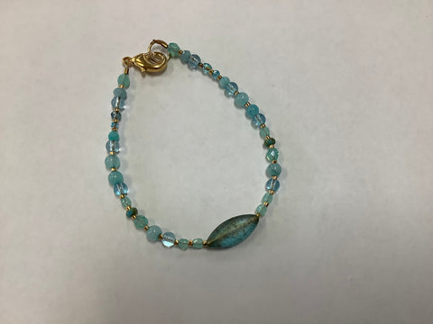 Baby blue gemstone bracelet by Caitlin
