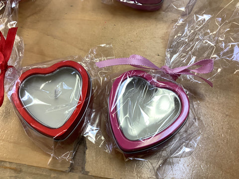 Smaller Heart Candles by Creek Unique Candles