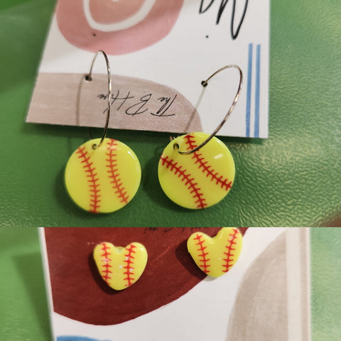 Softball Earrings by Barbie