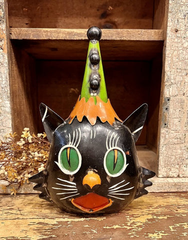 BLACK CAT W/ CLOWN HAT MHP 1018