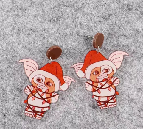 Christmas cutie earrings gremlin like