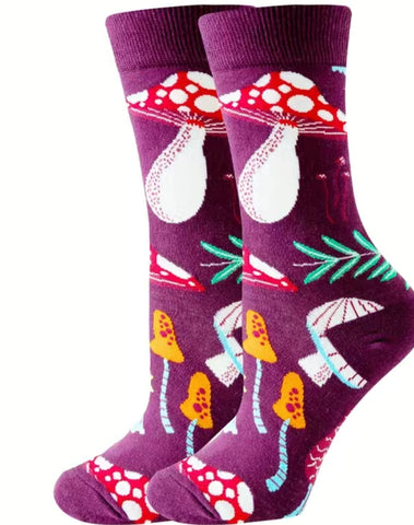 Purple Mushroom socks