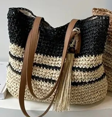 Straw Shoulder Bag Woven