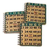 StuckOnU Art - Upcycled Vintage Blue Bingo Card Journal - 5x5"