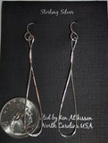 Ken’s handcrafted jewelry - Sterling Silver Earrings Twist/Drop Large