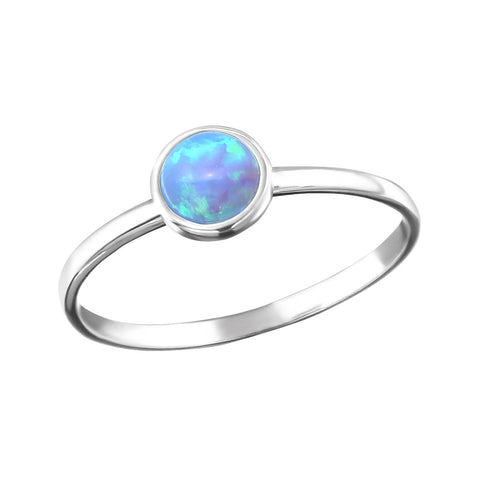 Sosie Designs - Sterling Silver Ring - Tiny Azure Blue: 6