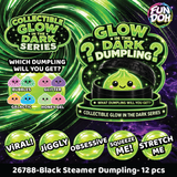 Novelty Brands - Fun Doh Glow In Dark Mystery Dumpling Squishy Black Basket