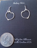 Ken’s handcrafted jewelry - Sterling Silver Earrings Heart