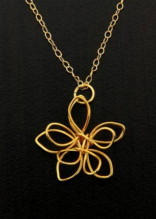 Sosie Designs - Gold Wire-Wrapped Lotus Necklace