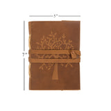 Embossed Leather Journal With Tree